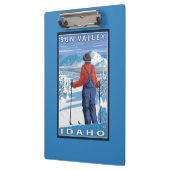 Porte-bloc Admirer de skieur - Sun Valley, Idaho (Gauche)