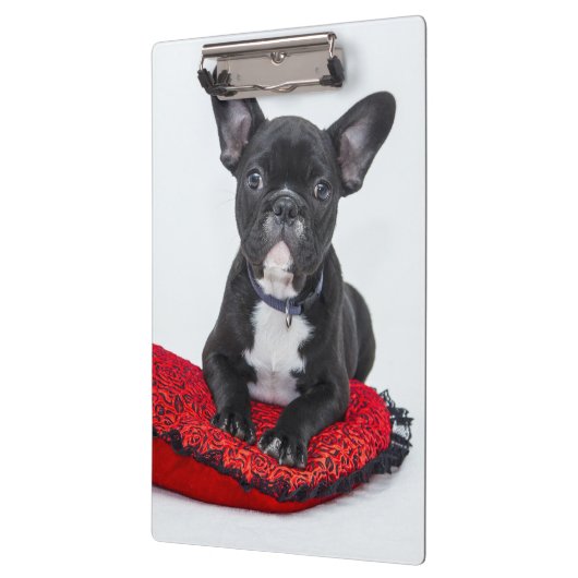 Porte-bloc Adorable Black and White Bulldog Puppy Photo (Gauche)