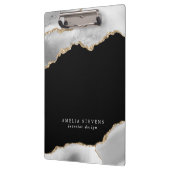 Porte-bloc Affaires de vieillissement noir, gris et or (Gauche)