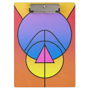 Porte-bloc Affiche colorée de cercles géométriques abstraits