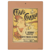 Porte-bloc Affiche de publicité d'E. Deb Ray Champagne (Dos)