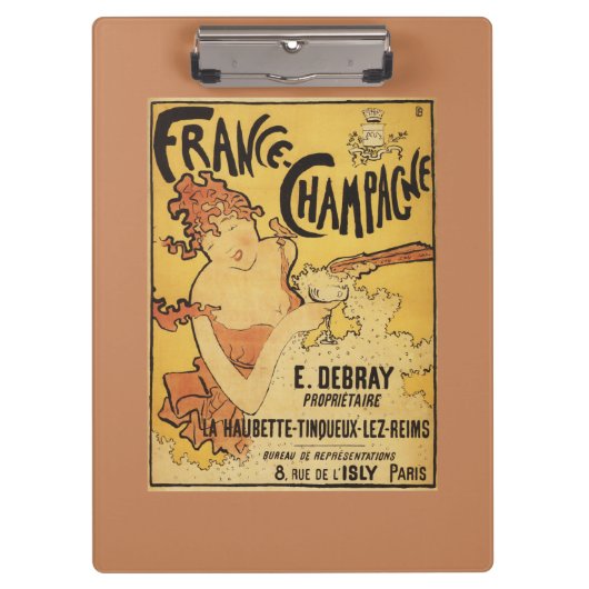 Porte-bloc Affiche de publicité d'E. Deb Ray Champagne (Devant)
