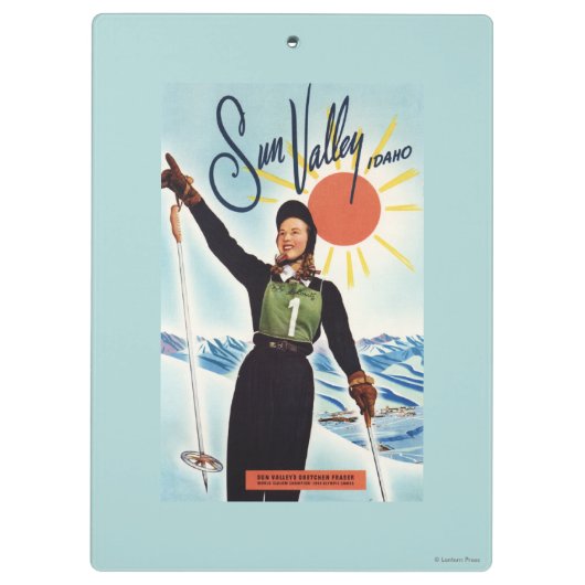 Porte-bloc Affiche de publicité de Gretchen Fraser (Dos)