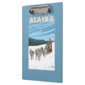 Porte-bloc Affiche de Vintage voyage d'AlaskaDogsledding (Gauche)