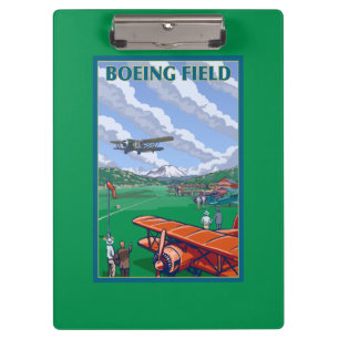 Porte-bloc Affiche de Vintage voyage de champ de Boeing