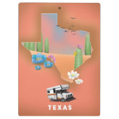 Porte-bloc Affiche de voyage au Texas (Dos)