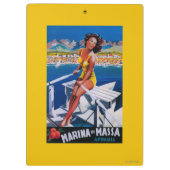 Porte-bloc Affiche de voyage de marina de Massa (Dos)