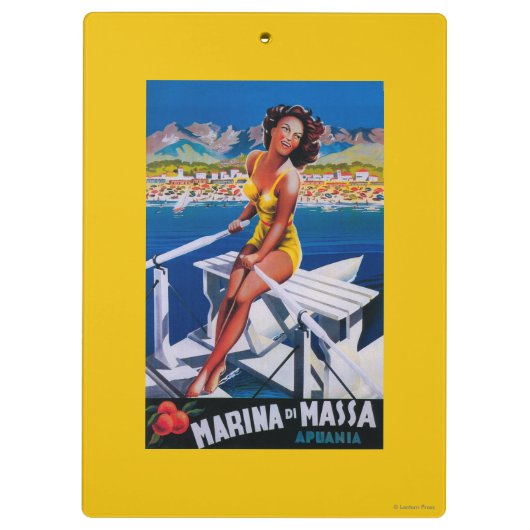 Porte-bloc Affiche de voyage de marina de Massa (Dos)