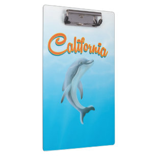 Porte-bloc Affiche de voyage vintage dauphin Californie