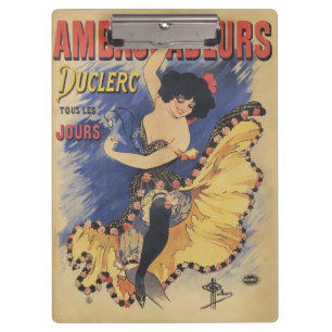 Porte-bloc Affiche française vintage Art Nouveau Danseuse