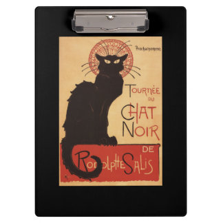 Porte-bloc Affiche Noir de promo de chat noir de troupe de