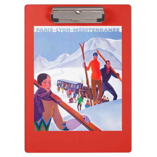 Porte-bloc Affiche promotionnelle ferroviaire de PLM (Devant)