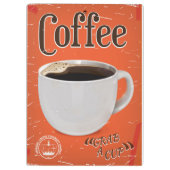 Porte-bloc Affiche publicitaire de café vintage (Dos)