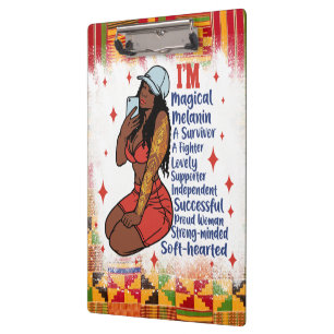 Porte-bloc African American Black Queen Melanin Sista Shopp