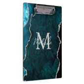 Porte-bloc Agate de marbre bleu turquoise et argenté (Swatch)