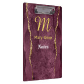 Porte-bloc Agate de Parties scintillant Bourgogne et or (Swatch)