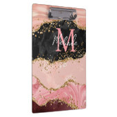 Porte-bloc Agate de séquences noir et rose (Swatch)