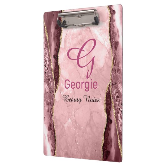 Porte-bloc Agate de vidage et d'or (Gauche)