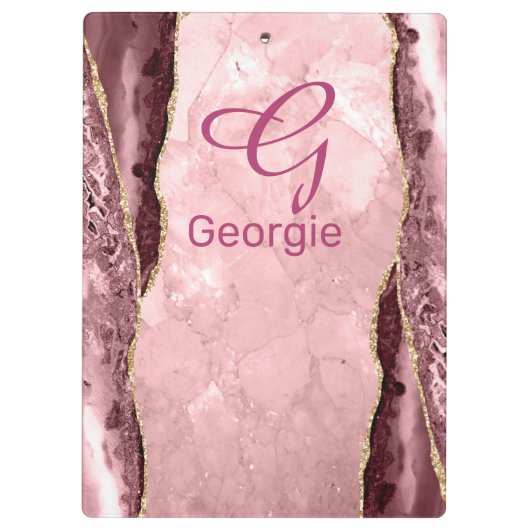 Porte-bloc Agate de vidage et d'or (Dos)