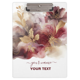Porte-bloc Agate floral de Parties scintillant de Bourgogne e