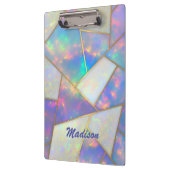 Porte-bloc Agate holographique élégant géométrique (Gauche)