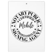 Porte-bloc Agent de signature publique du notaire (Dos)