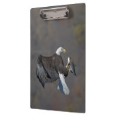 Porte-bloc Aigle Bald avec un poisson (Gauche)