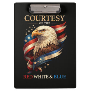 Porte-bloc Aigle Patriotique Rouge Blanc et Bleu Vintage