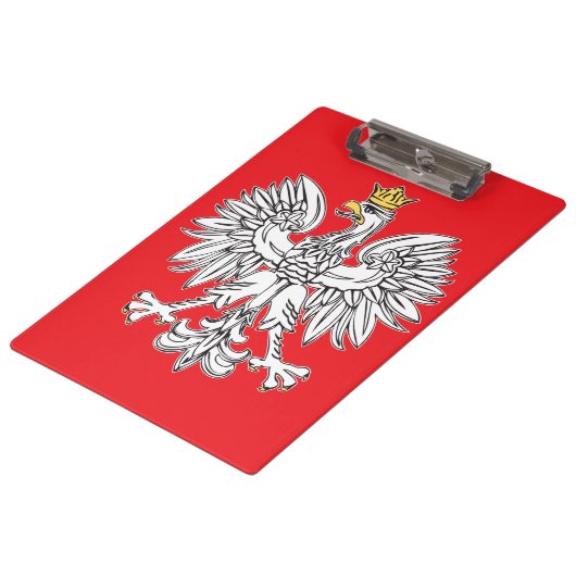 Porte-bloc Aigle Polonais Avec Presse À Couronne Or (Incliné)