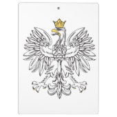 Porte-bloc Aigle Polonais Avec Presse À Couronne Or (Dos)