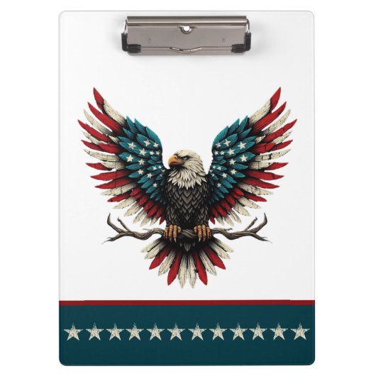 Porte-bloc Aigle rustique patriotique américain/américain cha (Devant)