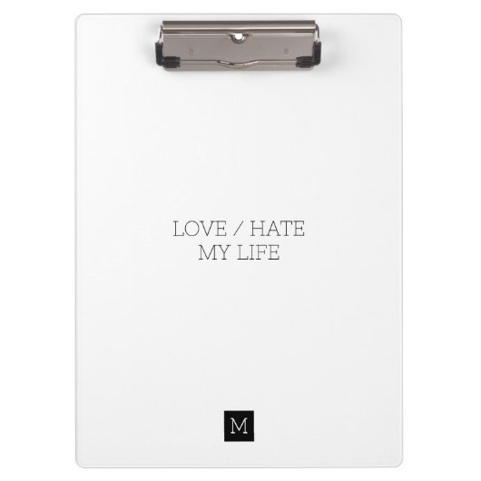 Porte-bloc Aimer/haïr ma vie (Devant)