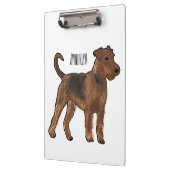 Porte-bloc Airedale terrier dog cartoon (Gauche)