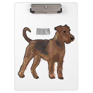Porte-bloc Airedale terrier dog cartoon