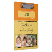 Porte-bloc Ajouter initiales 8 photos de famille jaune orange (Swatch)