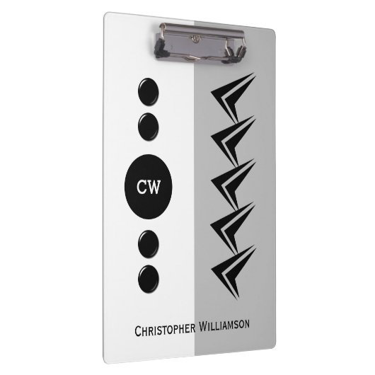 Porte-bloc Ajouter le nom des initiales blanc et gris (Swatch)