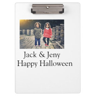 Porte-bloc ajouter nom photo texte Halloween enfant fille gar