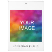 Porte-bloc Ajouter Télécharger votre image Photo Design Logo  (Dos)