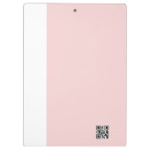Porte-bloc Ajouter un logo Simple Blush Rose Nom Titre (Dos)
