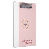 Porte-bloc Ajouter un logo Simple Blush Rose Nom Titre (Swatch)