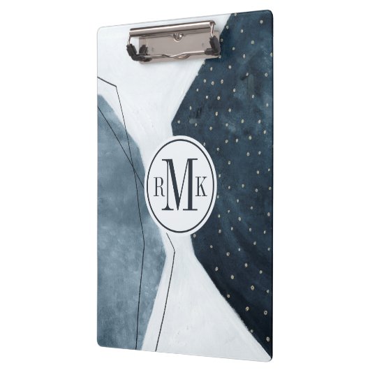 Porte-bloc Ajouter vos initiales | Abstraction adjacente (Gauche)