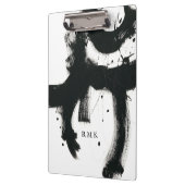 Porte-bloc Ajouter vos initiales | Coups de peinture noirs (Gauche)