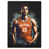 Porte-bloc Ajouter Votre Nom Et Numéro Joueur De basket Perso (Dos)