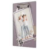 Porte-bloc Ajouter Votre Propre Photo Modern Girly Nom Person (Gauche)
