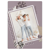 Porte-bloc Ajouter Votre Propre Photo Modern Girly Nom Person (Dos)