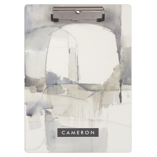 Porte-bloc Ajoutez votre abrégé sur nommé gris de (Devant)