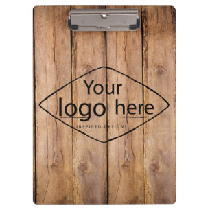 Porte-bloc Ajoutez votre logo bois de grange rustique