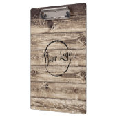 Porte-bloc Ajoutez votre logo bois de grange rustique (Gauche)