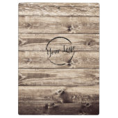 Porte-bloc Ajoutez votre logo bois de grange rustique (Dos)