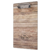 Porte-bloc Ajoutez votre logo bois de grange rustique (Gauche)